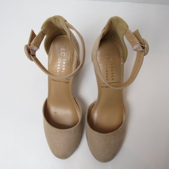 Lauren Conrad LC Gold Hydrangea High Heels Women's Size 8.5 - Picture 4 of 11